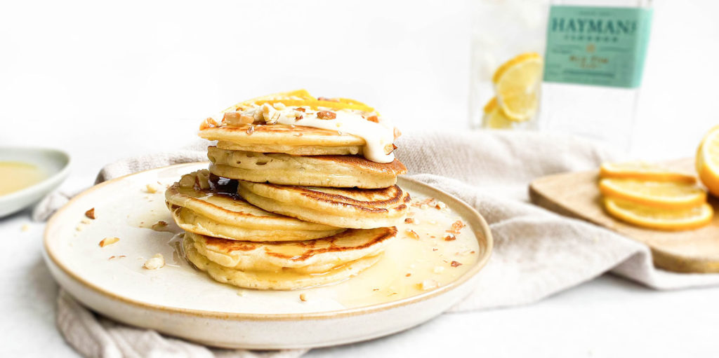 Pancakes made with Hayman's gin
