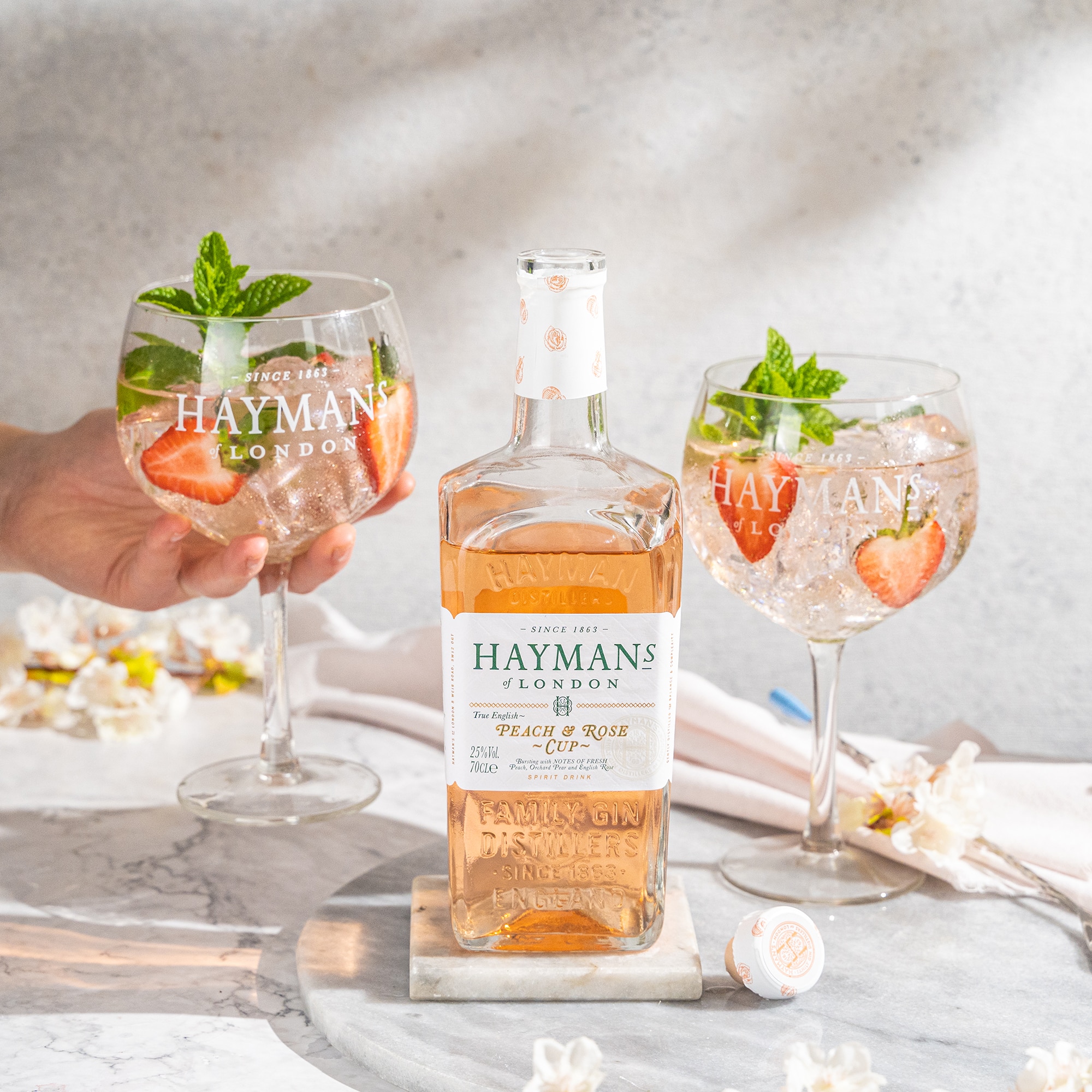 Peach & Rose Cup - Hayman's Gin